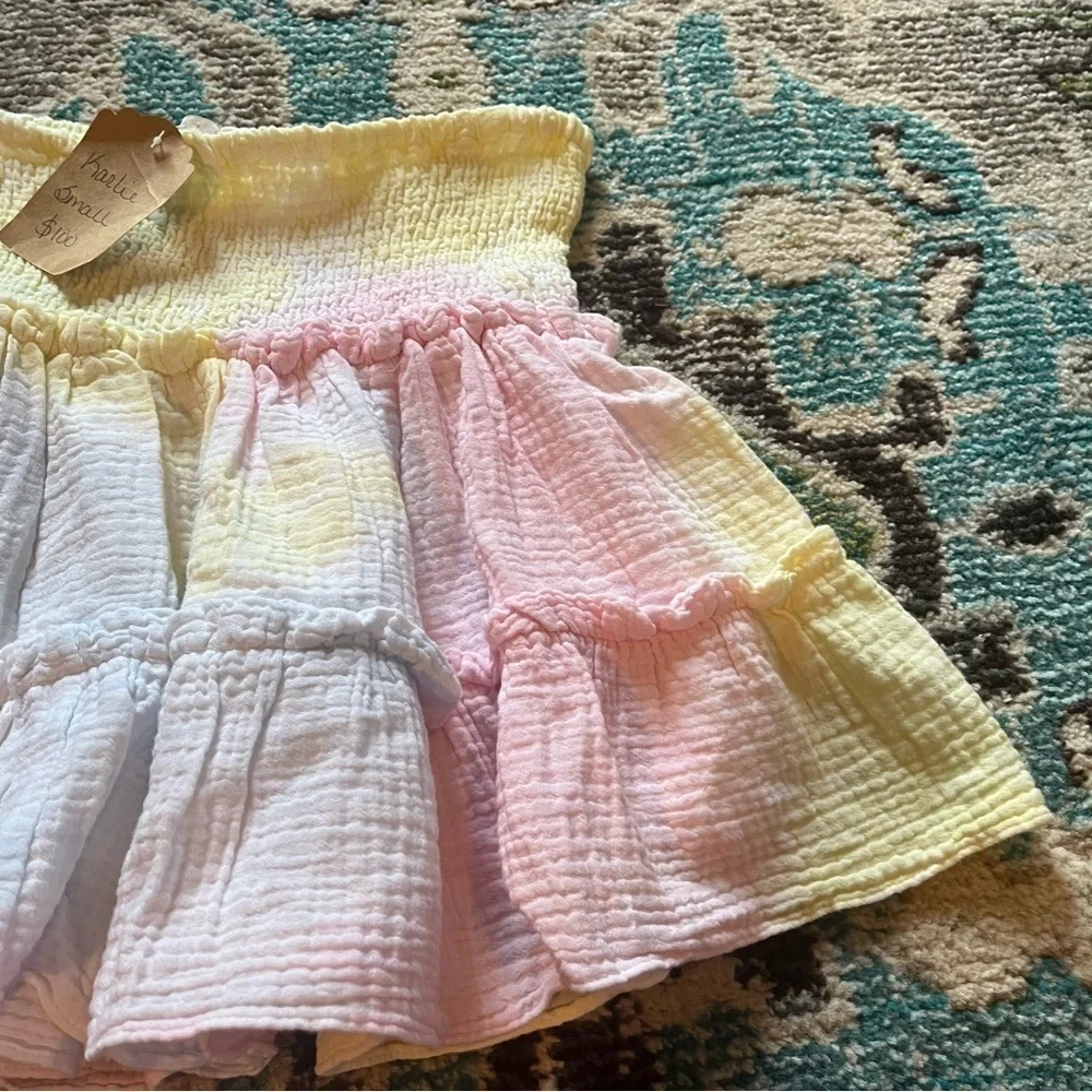 New tie dye ruffle Karlie boutique skirt - Picture 3 of 8